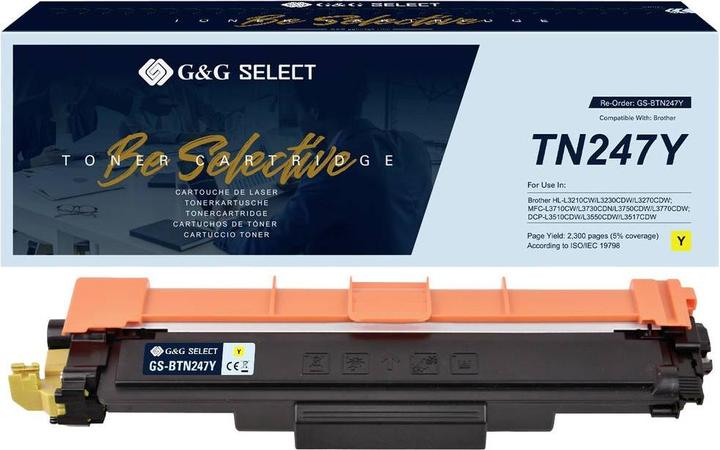 Actual product image G&G Toner replaces Brother TN-247Y Compatible Yellow TN-247Y GS-BTN247Y (Y)