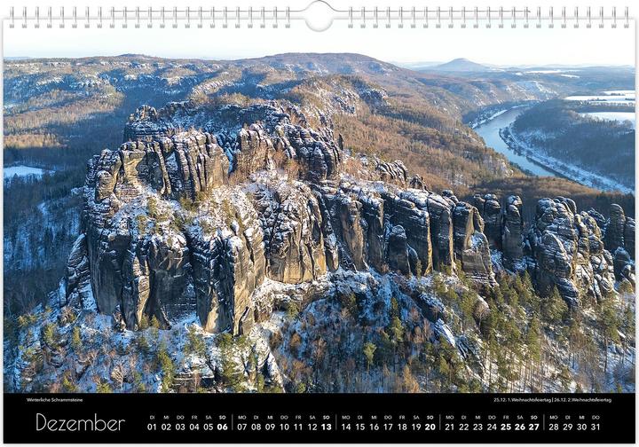 Produktbild Kalender Schsische Schweiz Luftaufnahmen 2026