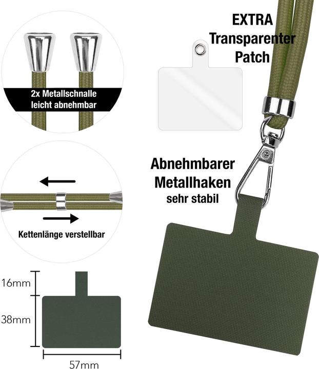 Produktbild Nalia Universal Handykette zum Umhängen mit Pad