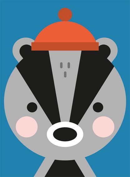 Nobis design Postkarte Funny Faces Dachs (1 pcs.)