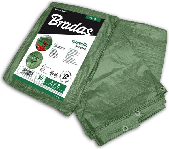 Actual product image Bradas 0,47/m² 10 x 12 meter (120sqm) 90g/sqm fabric protective tarpaulin waterproof tarpaulin cover