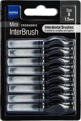 Intermed Ergonomic Mini Interdental Brushes With Black Handle - Size 8 1.5mm - 8 Pieces (8 x, 1.50 mm)