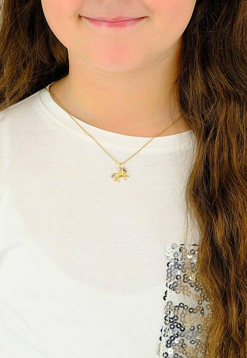 Image du produit Muau Pendant horse bicolor yellow/white gold 750, 16x15mm (750, Or blanc, Or jaune 18 carats)