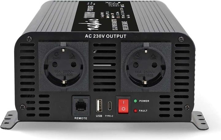 Produktbild Nedis Power Inverter Reine Sinus-Wellen - Eingangsspannung: 24 V DC - Geräteausgangsanschluss: Type