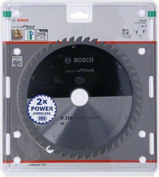 Immagine prodotto Bosch Professional Zubehör Lama per sega circolare a batteria PRO Wood, 216 x 1,7 x 30 mm