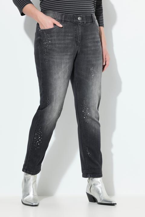 Actual product image Ulla Popken Rivet Detail Stretch Fit Boyfriend Jeans (46)
