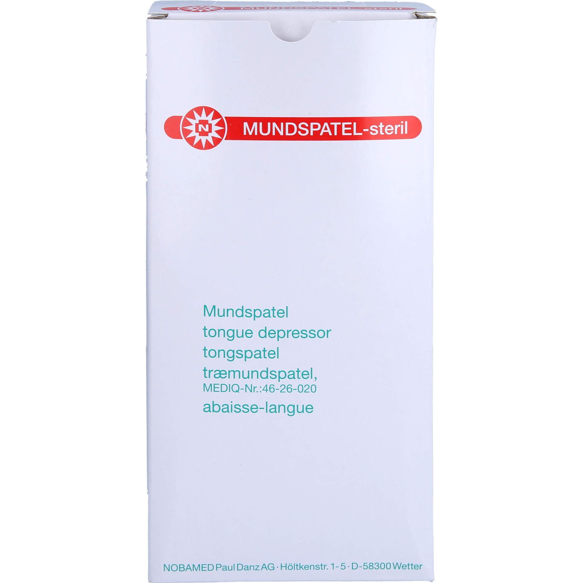 Thumbnail - Nobamed, Praxisbedarf, Mundspatel Holz 150x18mm steril Box 100 Stk