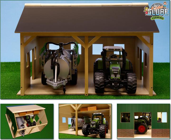 Actual product image Kids Globe Farming Shed for 2 tractors