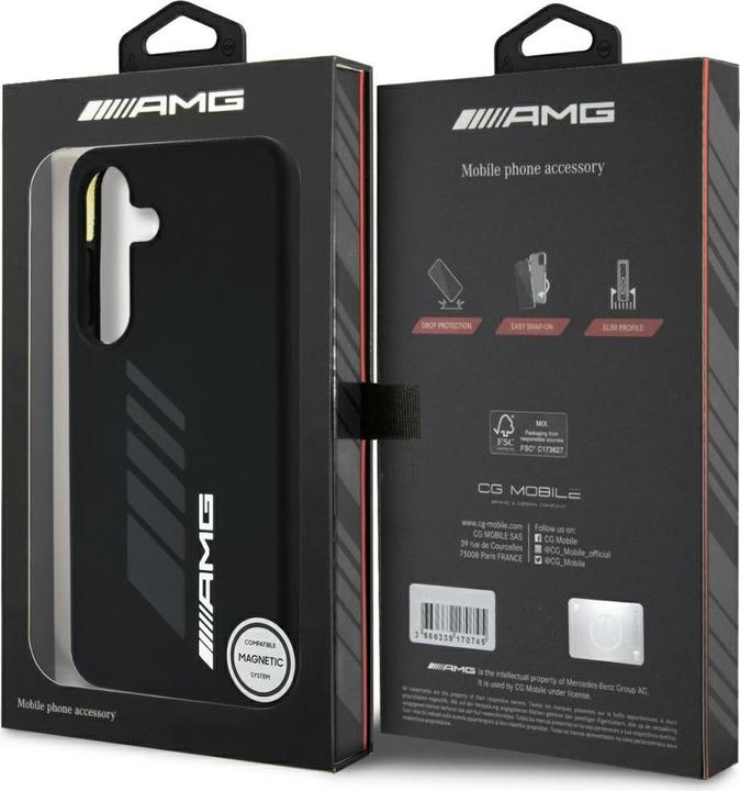 Immagine prodotto Mercedes AMG Oversize Rhombs MagSafe Case for Samsung Galaxy S25 - Black (Samsung Galaxy S25)