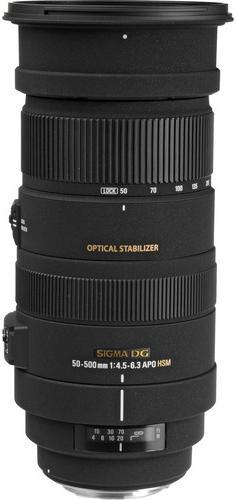 Produktbild Sigma 50-500mm, f/4.5-6.3 DG APO OS HSM, Canon (Canon EF, Vollformat)