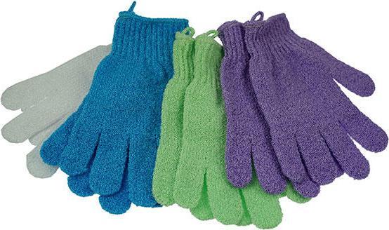 Actual product image Massage glove (pair) - nylon, assorted colours, suitable for all sizes