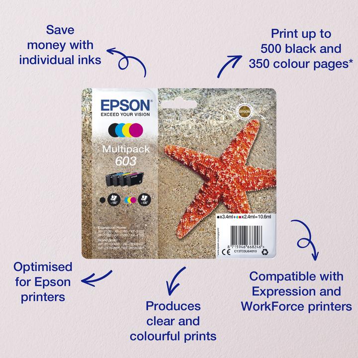 Produktbild Epson Multipack 3-colours 603 EasyMail (M, C, Y)