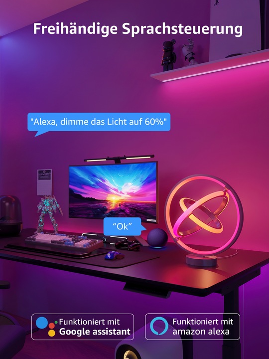 Produktbild Lepro TB1 Smart LED Tischlampe 14W mit Music Sync