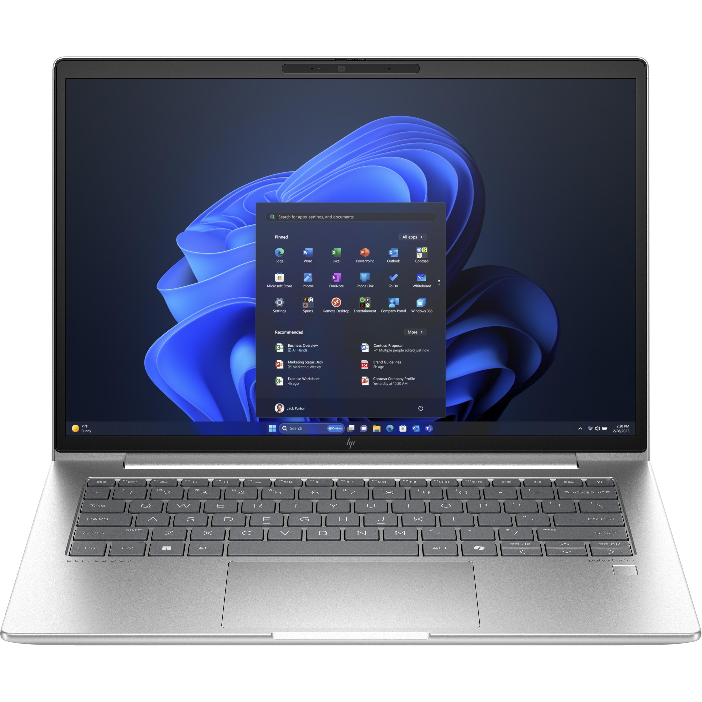 HP EliteBook 640 14 G11 (14", Intel Core Ultra 7 155U, 16 GB, 512 GB, DE), Notebook, Silber