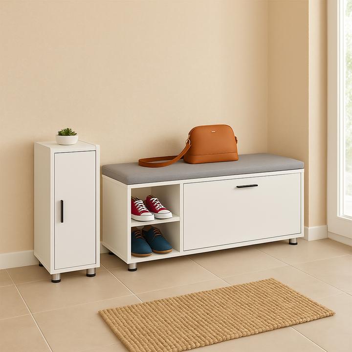 Produktbild Relaxdays 2-tlg. Schuhbank mit Schrank Set (100 x 35.5 x 48.5 cm)