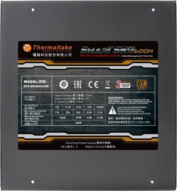 Actual product image Thermaltake Smart SE2 (600 W)