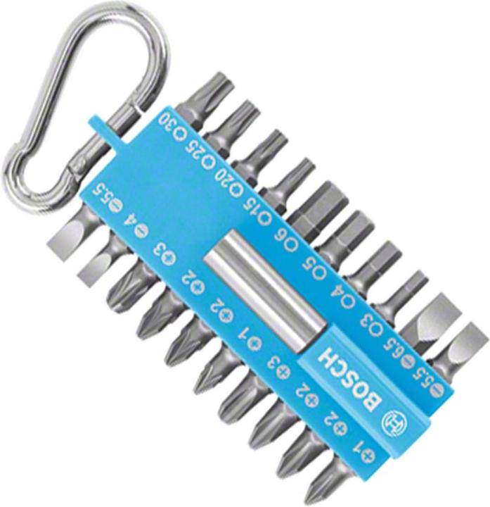 Actual product image Bosch Zubehör 21-piece screwdriver bit set with snap-hook, light blue (Hexagon socket TX)