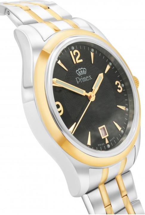Immagine prodotto Primex Montre Swiss Made - Bracelet Metal Bicolore - Cadran Blanc - Etanche 50 M (210 mm)