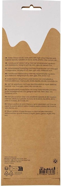 Produktbild Creativ Company Acrylfarbe Hobbyfarbe Plus Color 6 x 5 ml, Sortierte Farben (Mehrfarbig, Hellgrün, 5 ml)