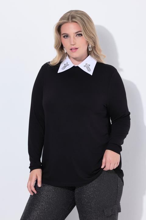 Produktbild Miamoda Pullover, A-Linie, abnehmbarer Hemdkragen (50)