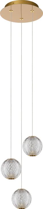 Lucide CINTRA - Pendenti - Ø 25 cm - LED - 1x12,6W 2700K - Trasparente 13499/13/60 (283 lm)
