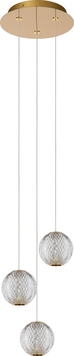 Produktbild Lucide CINTRA - Pendelleuchten - Ø 25 cm - LED - 1x12,6W 2700K - Transparent 13499/13/60 (283 lm)