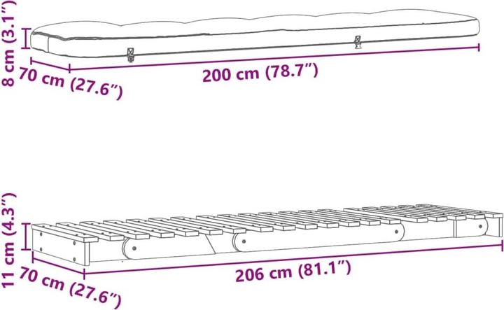 Actual product image vidaXL Futon-Schlafsofa