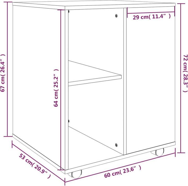 Actual product image vidaXL Herrick (60 x 53 x 72 cm)