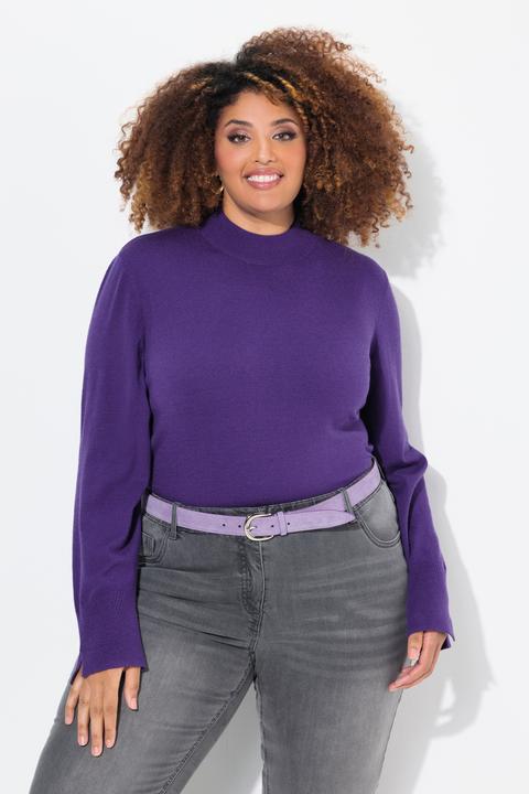 Immagine prodotto Ulla Popken Maglione con colletto alto, maniche lunghe e orli a costine (62)