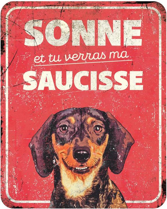 EBI D&D Home Warnschild Dachshund rot