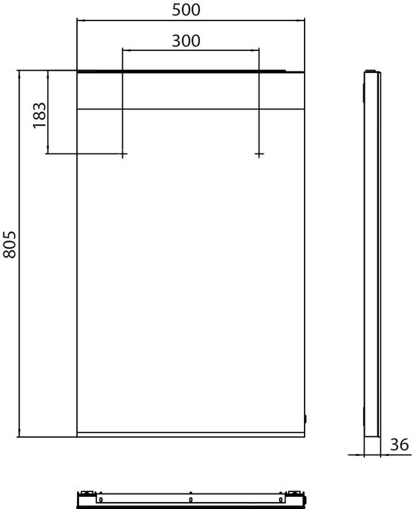 Actual product image Emco MI 250 Miroirs lumineux LED avec découpe horizontale, avec film chauffant et éclairage du lavabo (89 x 140 cm)