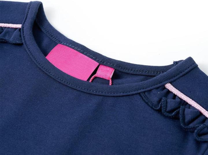 Produktbild VidaXL Kinder-Langarmshirt Marineblau 140,Material: 95 % Baumwolle (140)