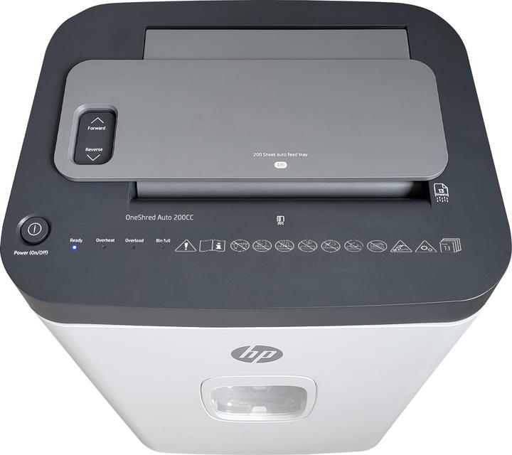 Actual product image HP Pro Shredder Auto 200CC document shredder with particle cut P-4, 4 x 20 mm, up to 200 sheets, black (Particle cut)