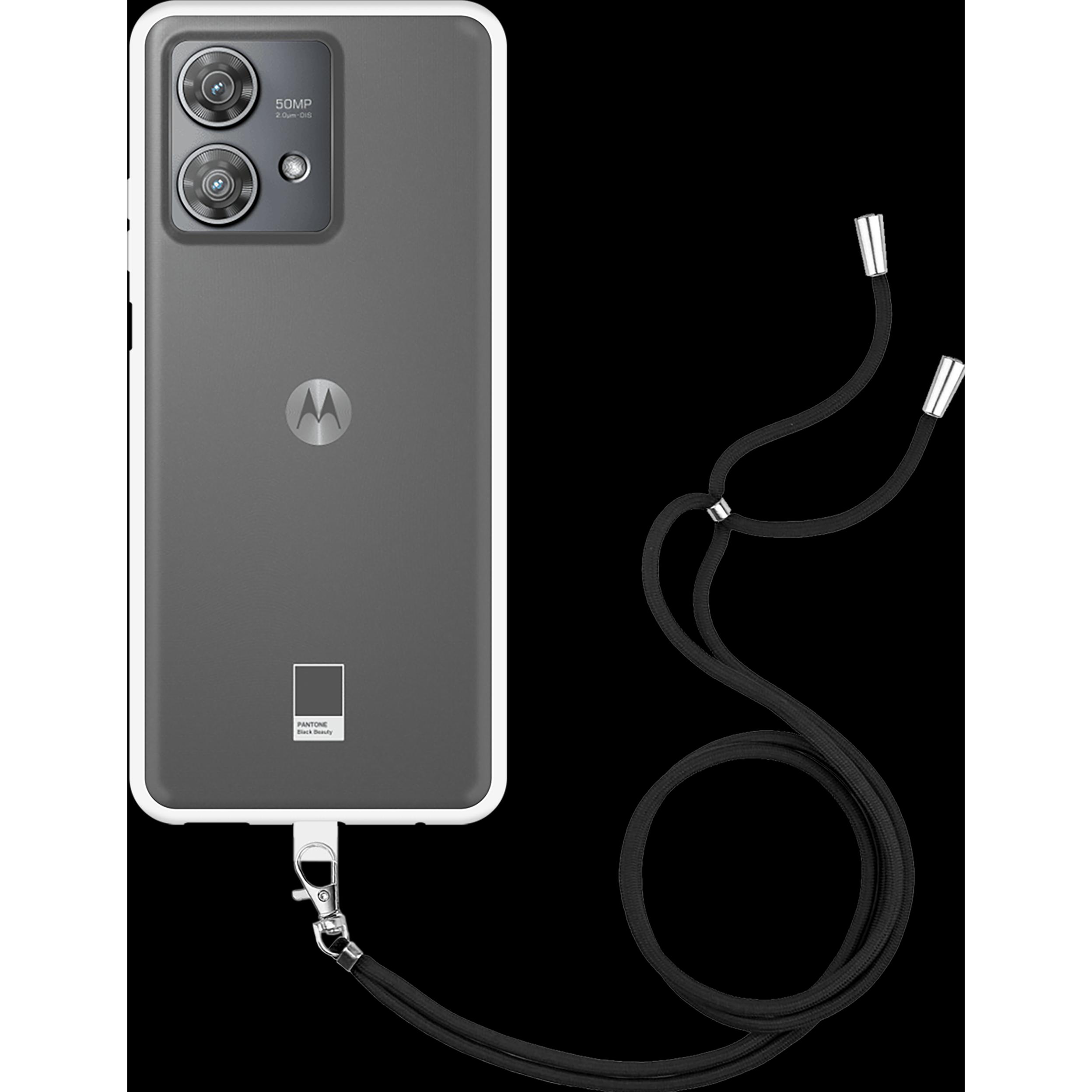 Thumbnail - Cazy Handykette Hülle Kompatibel mit Motorola Edge 40 Neo - Silikon Handyhülle mit Band Necklace Hülle -, Handykette, Tr...