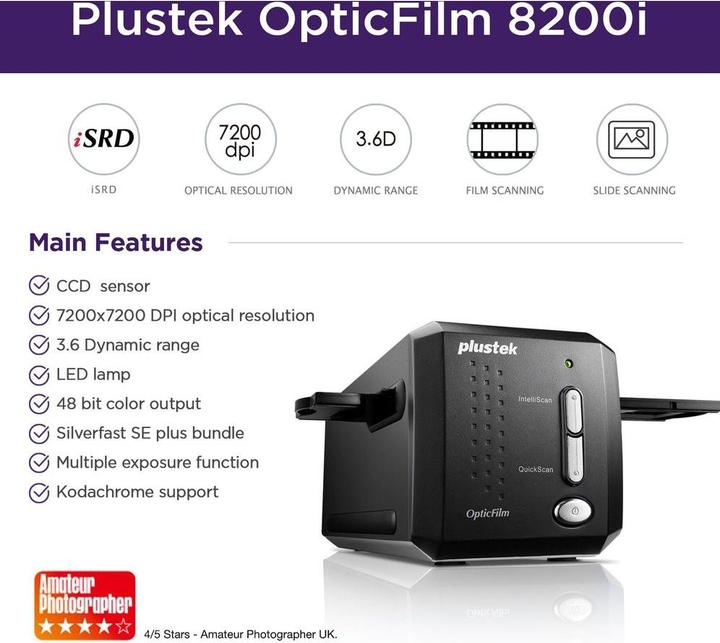 Actual product image Plustek OpticFilm 8200i SE (USB)