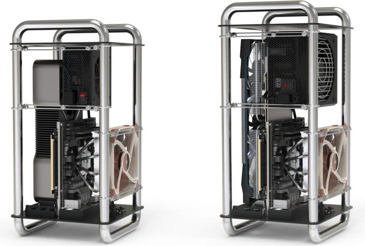 Productafbeelding Streacom DA6 Mini-ITX Behuizing - chroom (Diepe Mini-ITX, Mini-ITX)