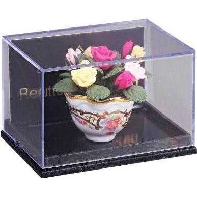 Reutter, Miniature, Blumenschale mit Blumengesteck - Dekor Dresdner Rose