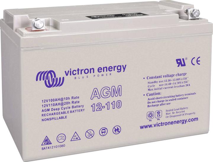 Victron Energy Deep Cycle Battery (12 V, 110 Ah)