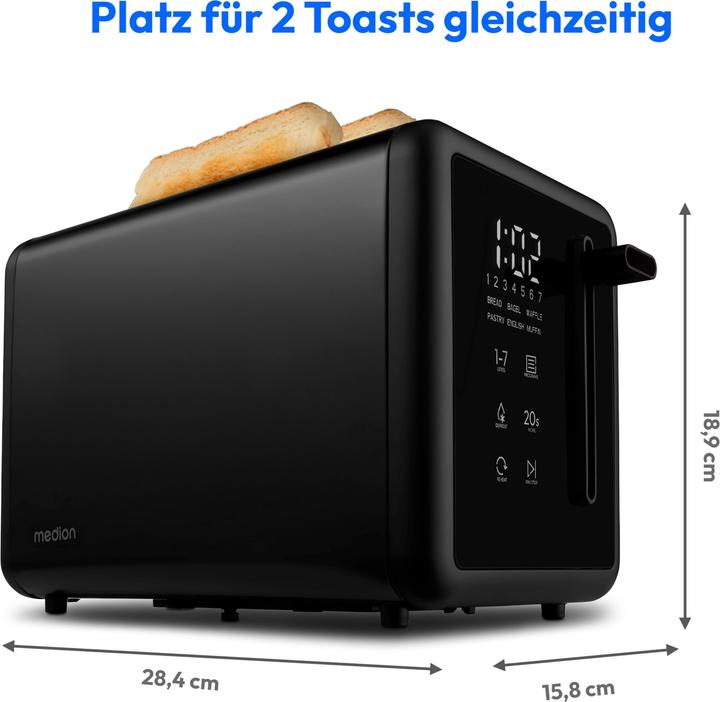 Produktbild Medion Life MD12102 Toaster schwarz