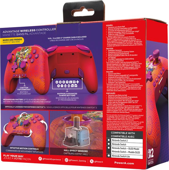 Productafbeelding PowerA Advantage Wireless Controller NSW2 -Mario & Friends (Switch 2, Switch Lite, Switch OLED, Switch)