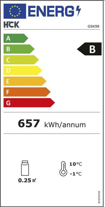 Energie-Label Kibernetik HC FSP Getränkekühlschrank (88 l)