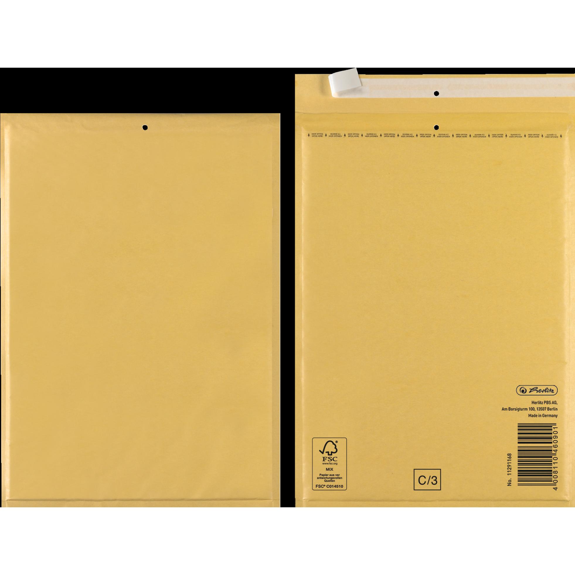 Herlitz, Versandtasche + Luftpolstertasche, Luftpolstertasche C (10 x)