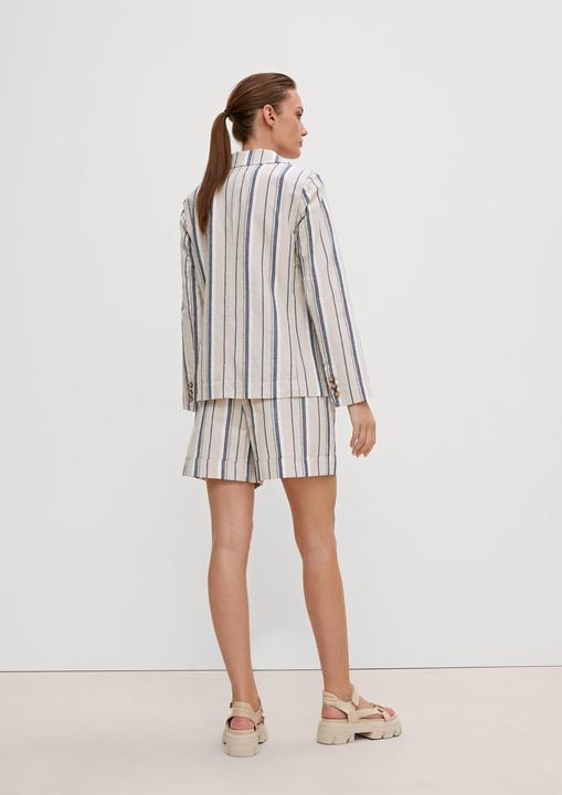 Actual product image Comma Indoor-Jacke Leinenmix-Blazer mit Streifen (38)