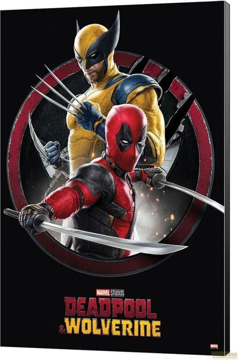 Semic Marvel houtprint Deadpool & Wolverine 01 Actie 35 x 50 cm (35 x 50 cm)