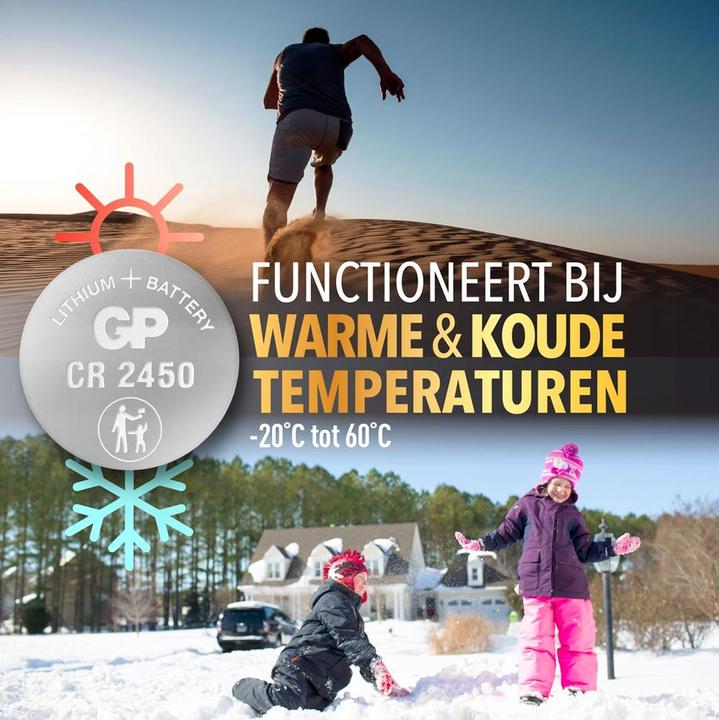 Produktbild GP Batteries CR 2450 (2 Stk., CR2450, 600 mAh)