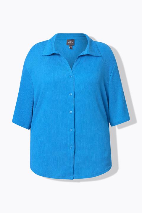 Immagine prodotto Ulla Popken Blusa con texture, collo da camicia e mezze maniche (54)