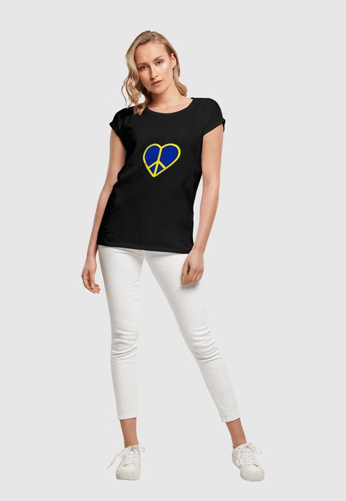 Produktbild Merchcode Ladies Peace - Heart Peace Basic T-Shirt - 173311 (S)