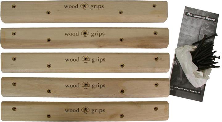 Actual product image Metolius Wood Grips Campus Rung Training Board 5 Pack L