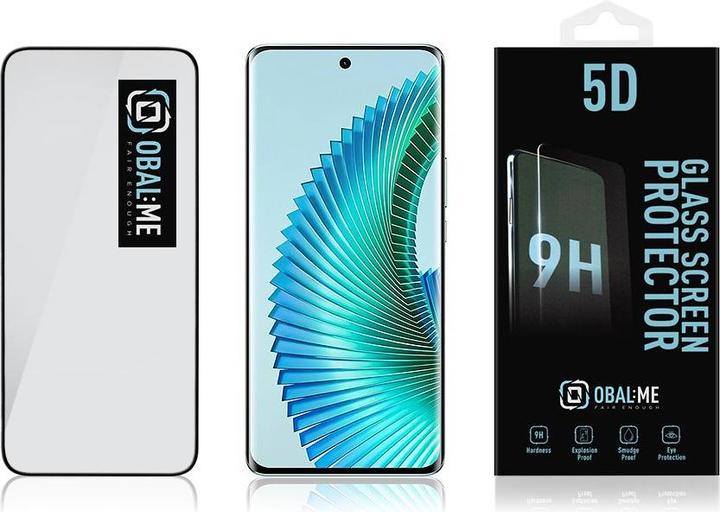Actual product image - OBAL:ME 5D Glass Screen Protector for Honor Magic6 Lite Black (1 pcs., Honor Magic6 Lite)