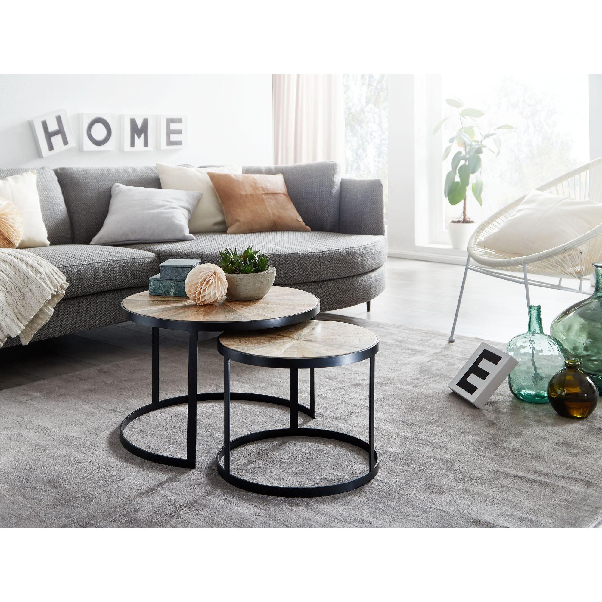 Thumbnail - FineBuy, Couchtisch + Beistelltisch, Mina (60 x 60 x 40 cm)